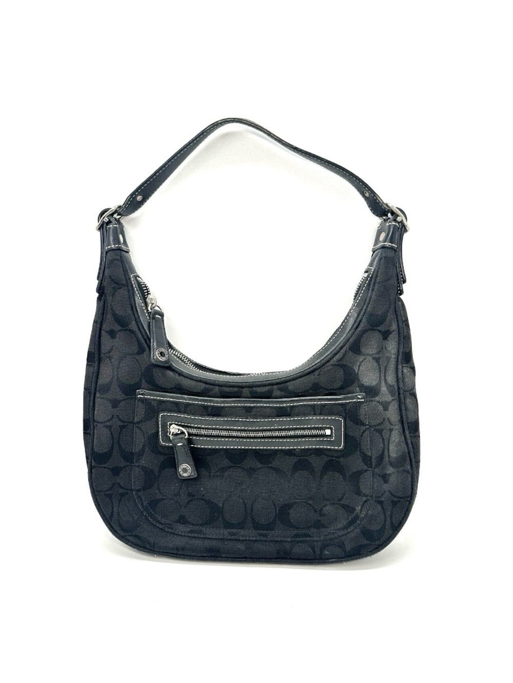Authentic Y2K Coach
Signature Jacquard Small Hobo Shoulder Bag Leather